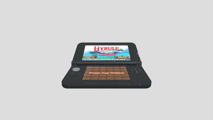Nintendo 3DS XL With Hyrule Warriors On Screen 3D Model