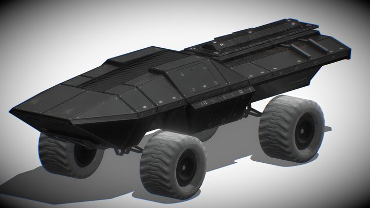 Drivable Sci-Fi Vehicle UE4 3D Model