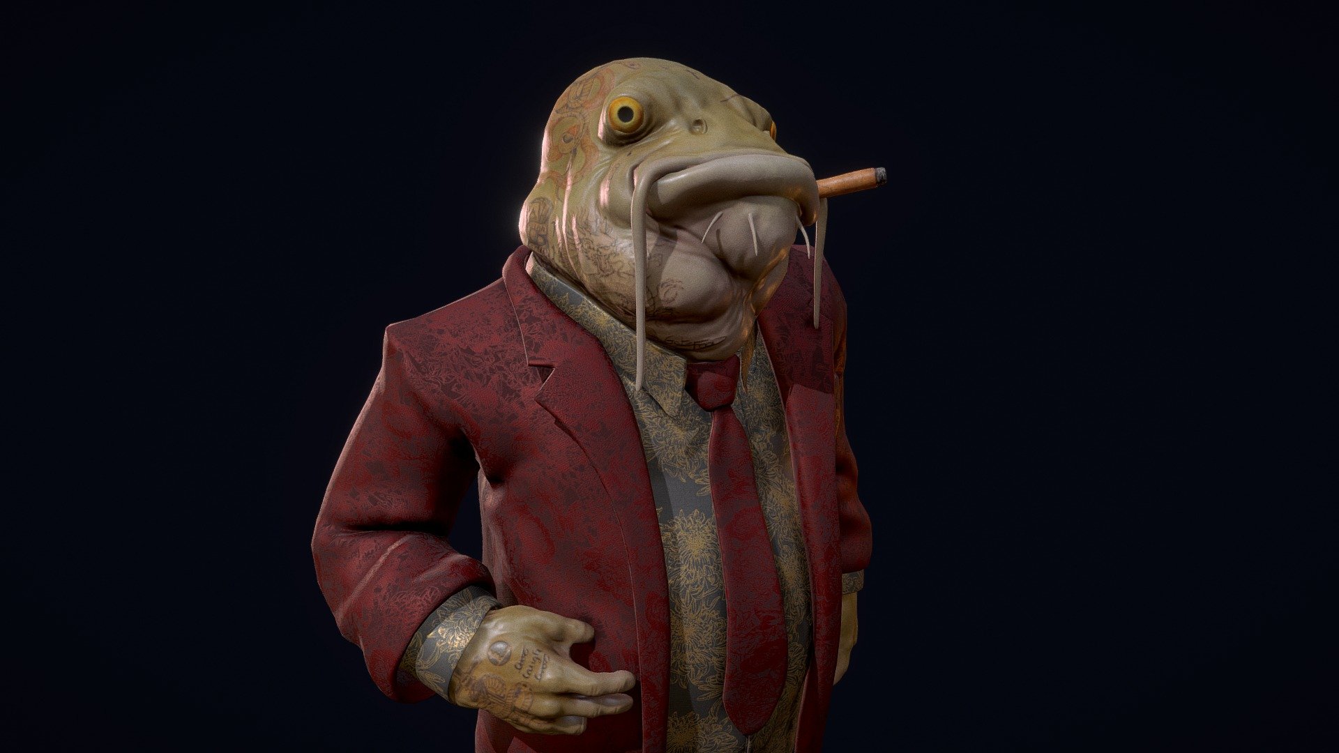 Catfish Mobster Download Free 3D model by StijnBeerts [bce90c8