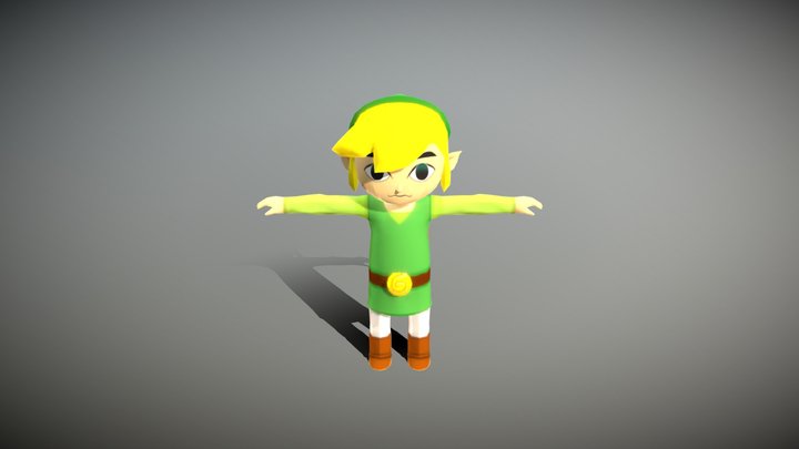 Game Cube -  The Wind Waker- Link 3D Model
