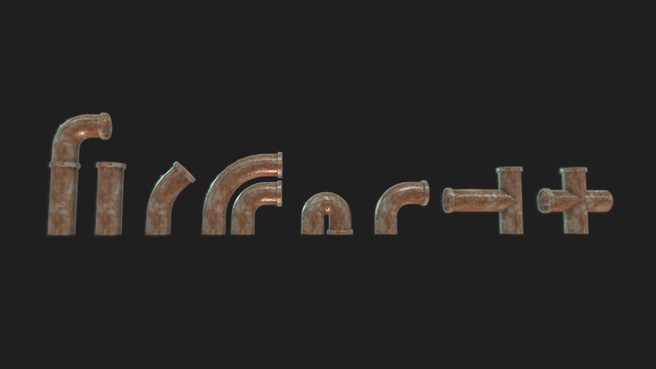 Modular pipes 3D Model