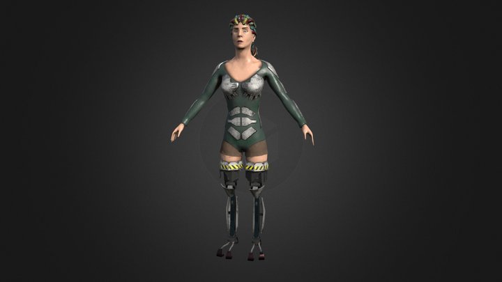 Cyborg woman 3D Model