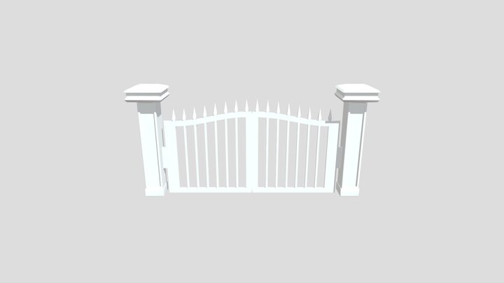 Basic cemetery door 3D Model