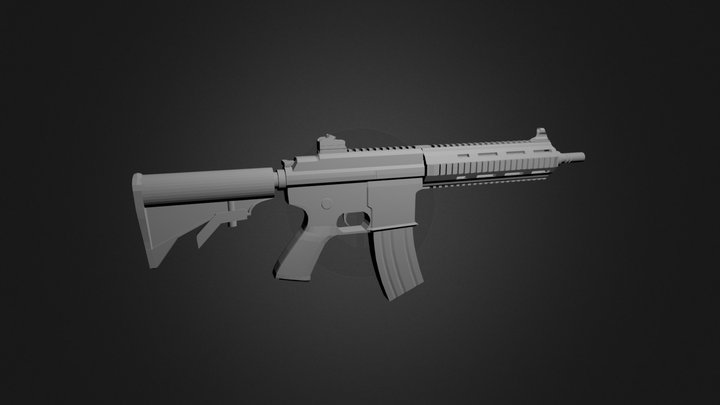 HK416 3D Model