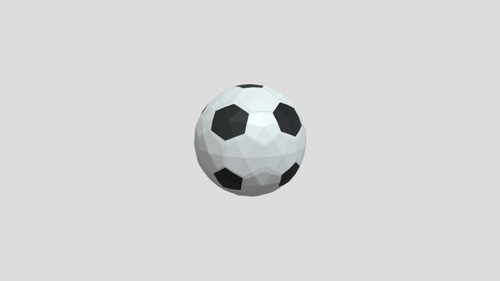 Low Poly Soccer Ball 3D Model