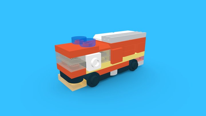 LEGO Micro Firetruck MOC [#0390] – Free 3D Model STL