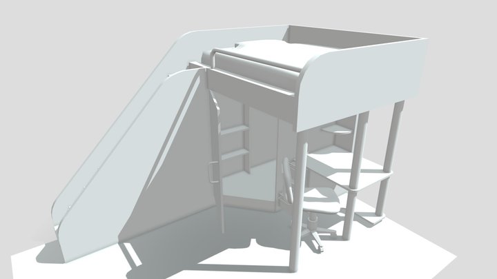 Colby Mullenix - Memphis Bunkbed Loft 3D Model
