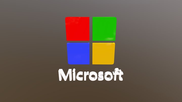 Microsoft Wondows Logo 3D bill gates