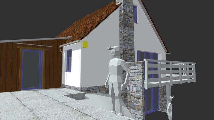 ECO HOUSE - DAE 3D Model