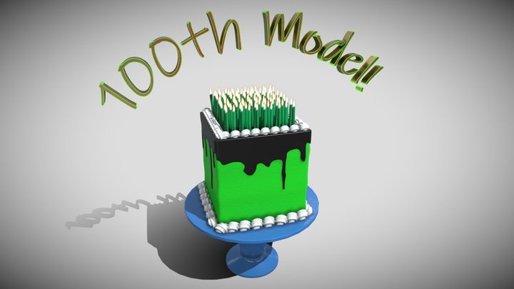 Glowbox's 100th Model Celebration Cake – Free 3D Model STL