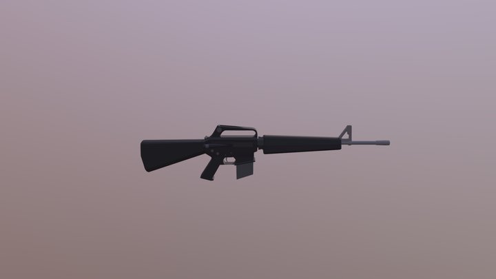 M16A1 Low Poly 3D Model