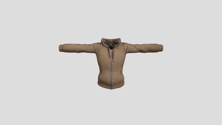 brown hoddie 3D Model