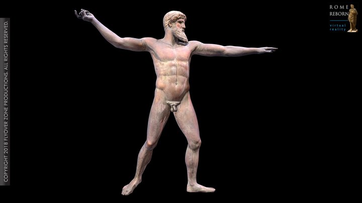 3D rendering of Poseidon or Zeus from Cape Artemision