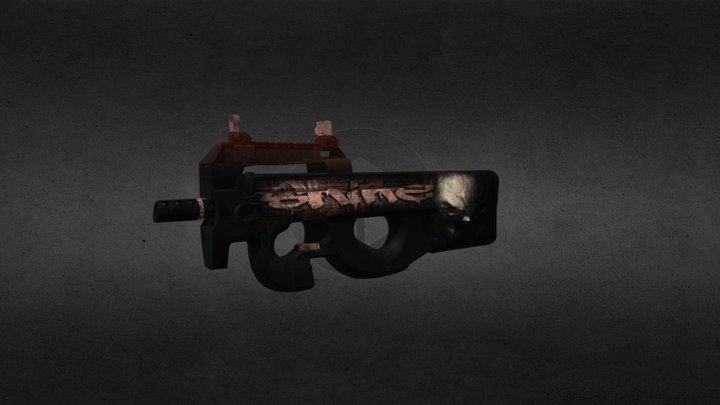 P90 | Dark Shine | Skins CS:GO 3D Model
