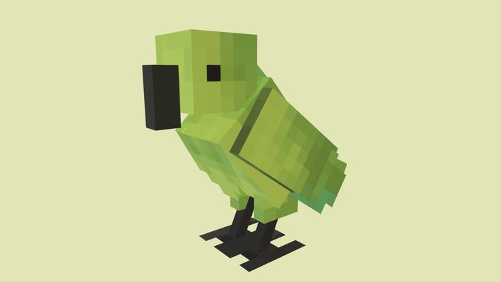 Minecraft Kea Bird 3D Model