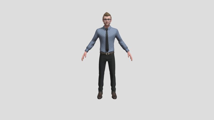 Ready Player Me Model with tie 3D Model