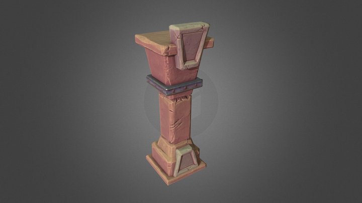 Stylized Pillar 3D Model