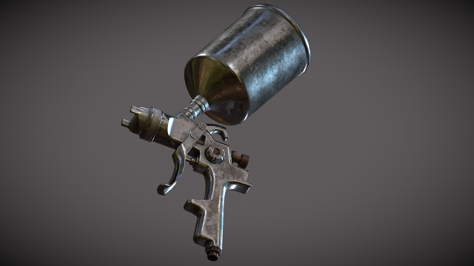 3D model Spray Gun - This is a 3D model of the Spray Gun. The 3D model is about a close-up of a microphone.