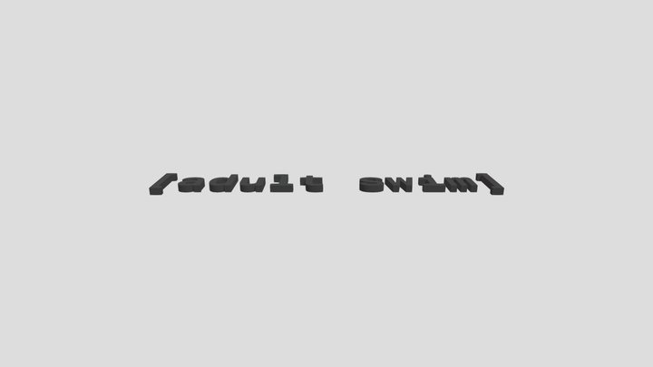 adult swim logo 3D Model
