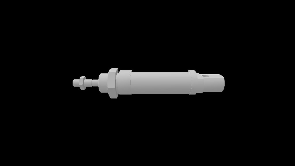 Mini cylinder, ISO 6432, series MNI - Ø 16 - ... - 3D model by ...