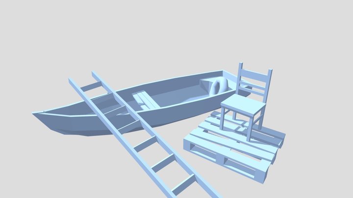 BY THE OCEAN - Unwrap 3 + model 1 3D Model