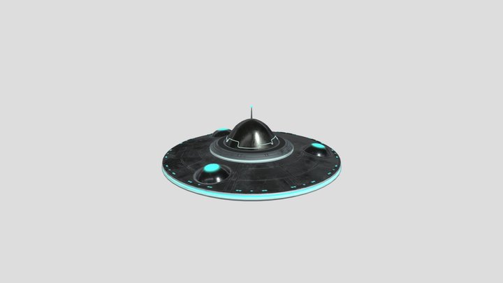 Retro UFO 3D Model