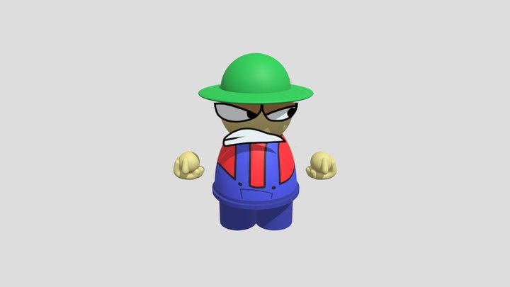 3D Disruption Bambi | FNF vs. Golden Apple