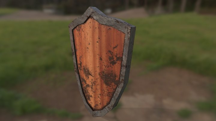 Medieval Shield - Low Poly 3D Model