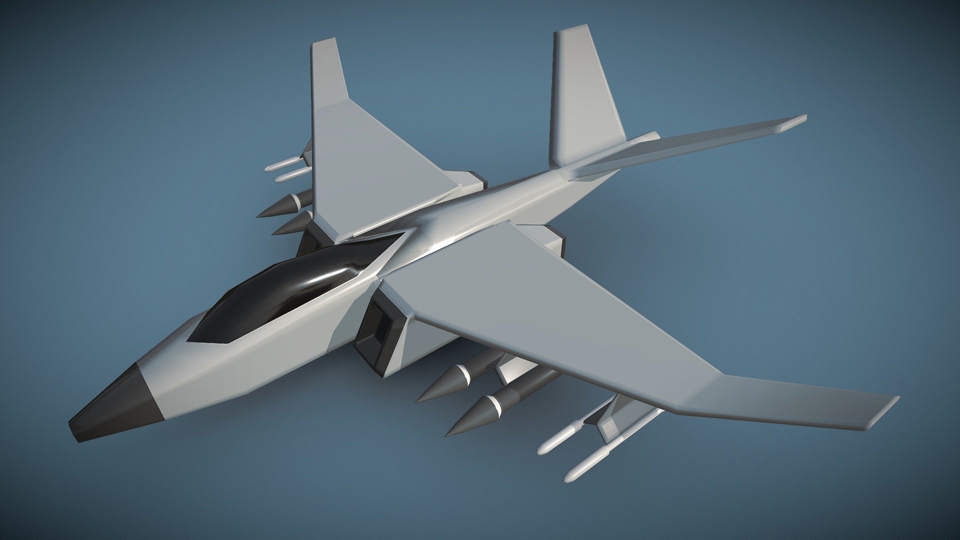 Lowpoly Military Jet Download Free 3D Model By Kolani3d 