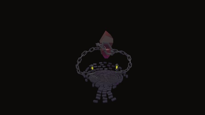 Chained Crystal Diorama 3D Model