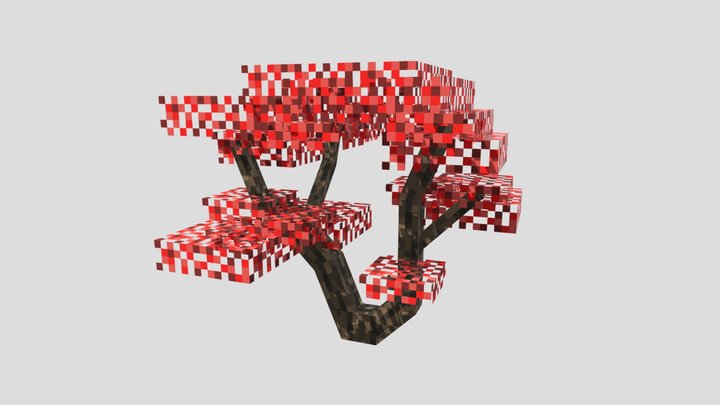 Red Maple Tree 3D Model