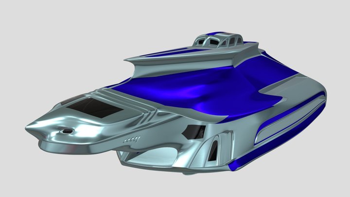 Sci-Fi Cruise Ship 3D Model