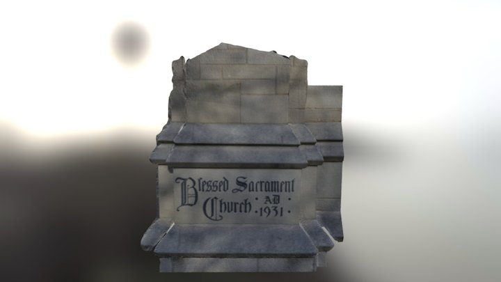 Blessed Sacrament Cornerstone 3D Model