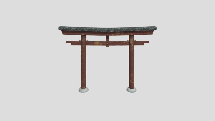Japanese Arch GameReady 3D Model