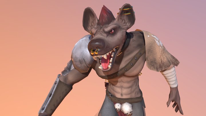 Gnoll posed 3D Model
