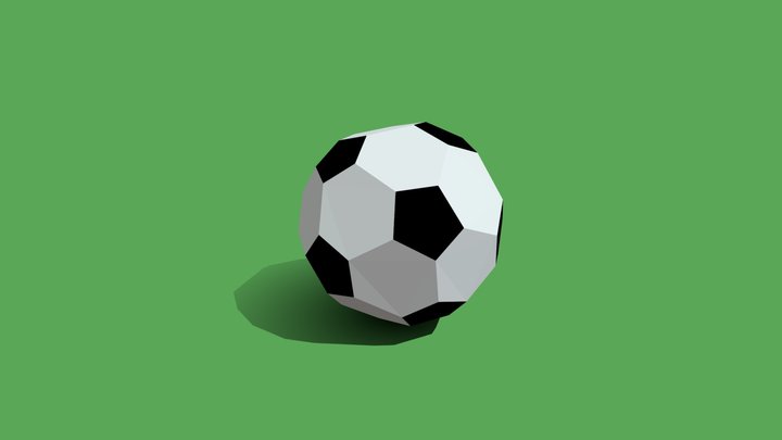 Low Poly Football/Soccer Ball – Gratis 3D-model STL