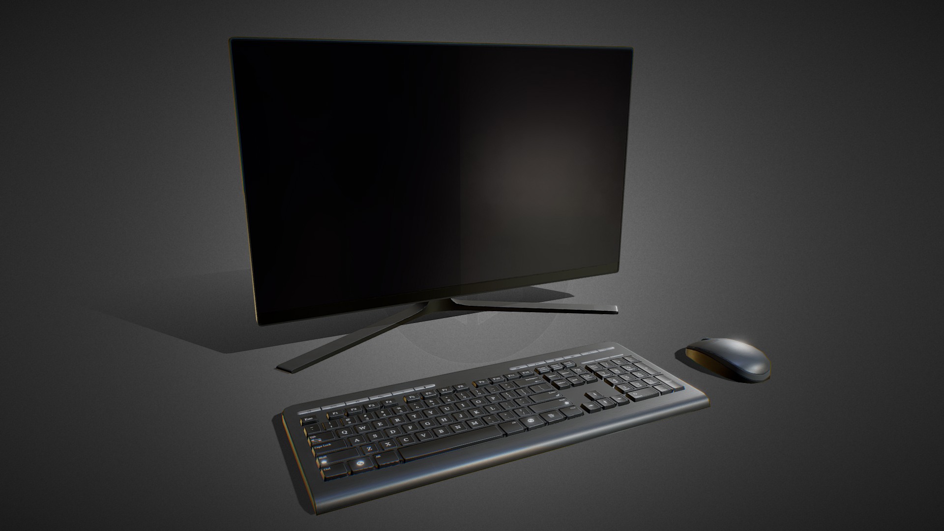 3D model PC - This is a 3D model of the PC. The 3D model is about a computer and a mouse.