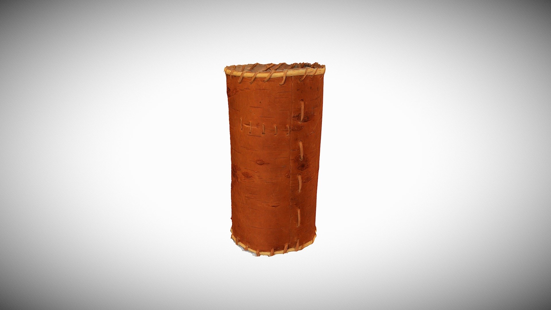 Cedar cylinder basket — Sketchfab embed 3D viewer