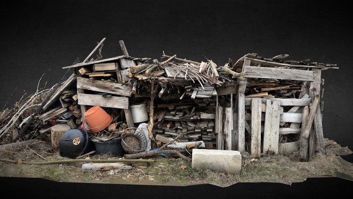 Pile of junk boards (Raw Model) 3D Model