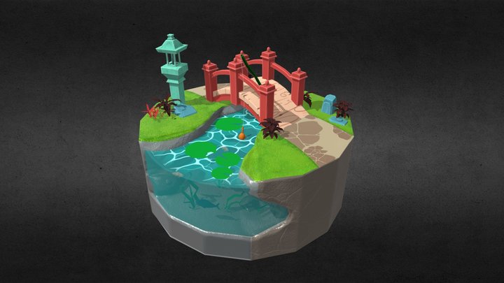 Diorama Bridge 3D Model