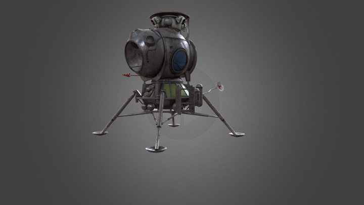 Soviet Moon Lander LK-1 3D Model