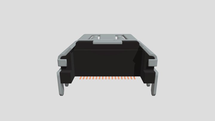 HDMI Type A Female Port PBR Textures 3D Model