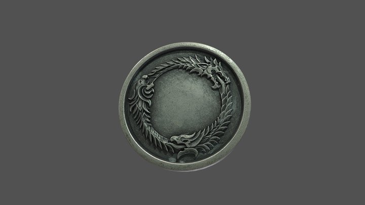 Elder Scroll Medal 3D Model