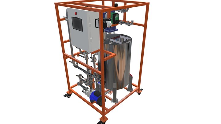 Auto Mineral Dosing System for Bottled Water 3D Model