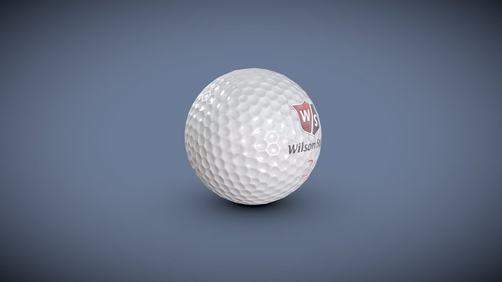 Golf Ball Low-poly – Free 3D Model STL