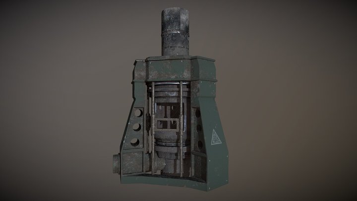Retro Factory Forge 3D Model