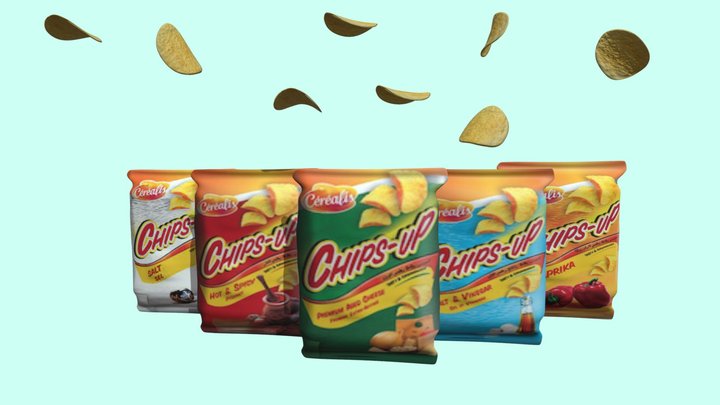 Chips Up tunisian snack 3D Model