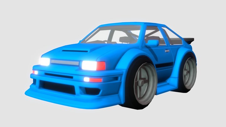 Cartoon Sports Car 3D Model