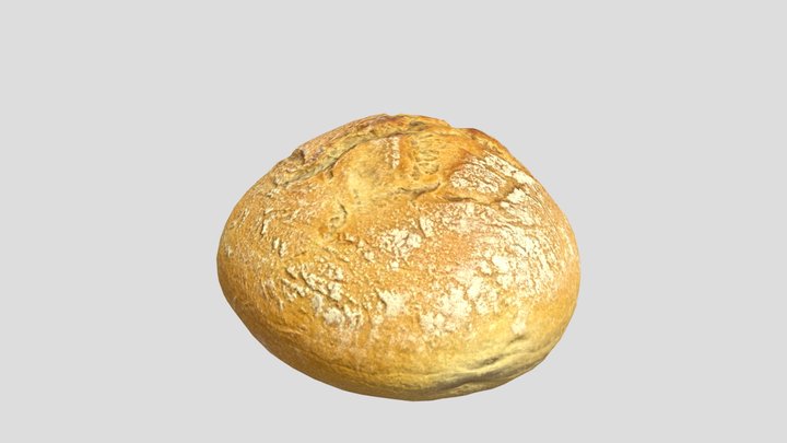 Rye Bread Roll 3D Model
