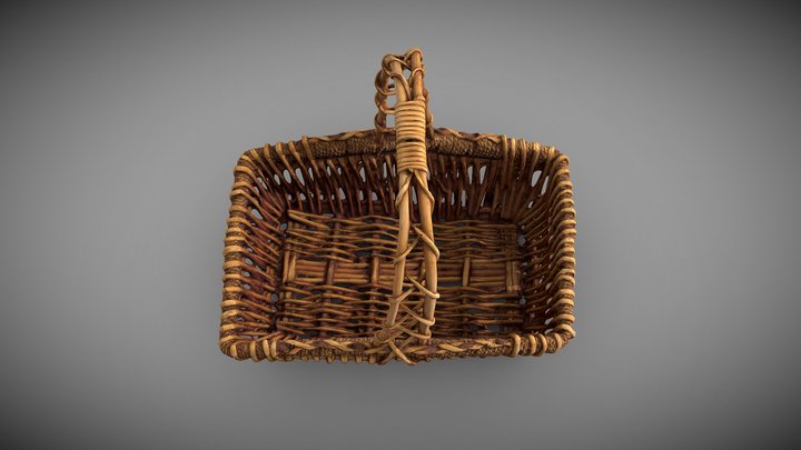 Wicker Basket 3D Model